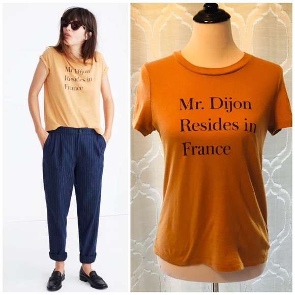 Madewell Tops - Madewell Mr Dijon Mustard France Graphic Tee Shirt